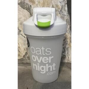 New Open Blender Bottle Shaker Oatmeal 20 oz BPA Free Oats Overnight White Green